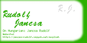 rudolf jancsa business card